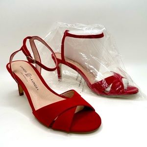 Chinese Laundry Red Suede Women's Rosita Heels NEW